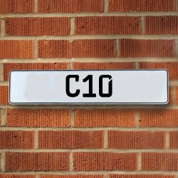 C10 - White Aluminum Street Sign Mancave Euro Plate Name Door Sign Wall - Part Number: VPAY36EFA