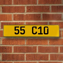 55 C10 - Yellow Aluminum Street Sign Mancave Euro Plate Name Door Sign Wall - Part Number: VPAY36F6E
