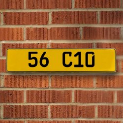 56 C10 - Yellow Aluminum Street Sign Mancave Euro Plate Name Door Sign Wall - Part Number: VPAY36F80