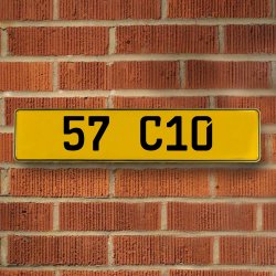 57 C10 - Yellow Aluminum Street Sign Mancave Euro Plate Name Door Sign Wall - Part Number: VPAY36F92