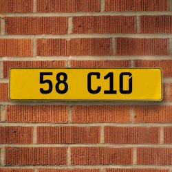 58 C10 - Yellow Aluminum Street Sign Mancave Euro Plate Name Door Sign Wall - Part Number: VPAY36FA4