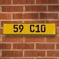 59 C10 - Yellow Aluminum Street Sign Mancave Euro Plate Name Door Sign Wall - Part Number: VPAY36FB9