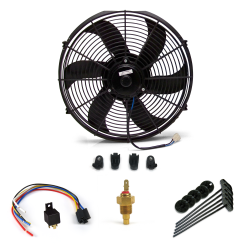 Super Cool Pack 10" S Blade Fan, Fixed Temp Switch & Harness,  - Part Number: ZIRZFK110Y1