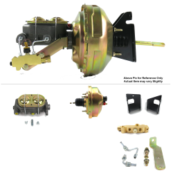 1973-1977 Chevy Chevelle  FW Mount Power 8" Single Brake Booster Kit Disc / Drum - Part Number: HEXBBK7AF4B