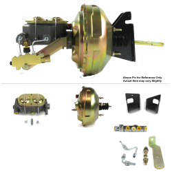 1973-1977 Chevy Chevelle  FW Mount Power 11" Dual Brake Booster Kit Disc / Disc - Part Number: HEXBBK7AF57