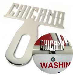 Chicano Chromed License Plate Topper - Part Number: VPALPT026