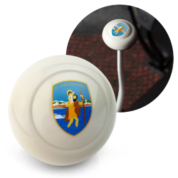 St. Christophorus Ivory Gear Shift Knob M12 & M7 VW Bus Beetle Ghia Thing  - Part Number: LABSN3I