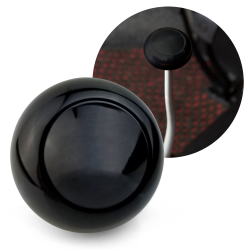 Black Gear Shift Knob M10 VW Bus Beetle Ghia Thing Split Oval Kafer - Part Number: LABSN4A
