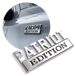 Chrome Metal Patriot Edition Fender Emblem Badge Car Truck Auto Tailgate Trunk - Part Number: AUTFGE12