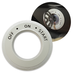 Magnetic Ignition Switch (OFF.ON.START) Trim Ring Cover (Silver Beige) For VW - Part Number: LABTRC02SB