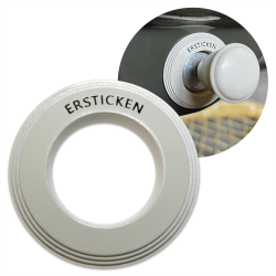 Magnetic Choke Switch (ERSTICKEN) Trim Ring Cover (Silver Beige) For VW Beetle - Part Number: LABTRC07SB