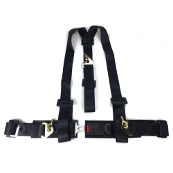 3-Point Black Racing Harness - Part Number: STBSB3PXBK