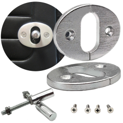 Billet Aluminum Bear Claw Door Latch Interior Release Knob Oval Trim Plate Set
 - Part Number: AUTBCKNOB
