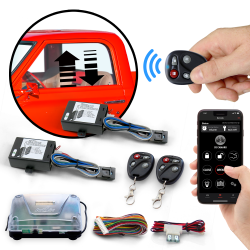 One Touch Remote Power Window Control Kit w/ & 8 Channel Keyless Entry System - Part Number: AUTPWRE75
