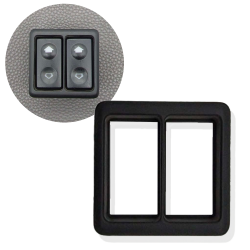 Dual Flush Mount 2 Rocker Switch Bezel Trim Panel Frame Power Window Door Lock  - Part Number: AUTCASEY