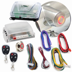 GM Column Insert Red LED Push Button & Remote Start Keyless Entry Conversion Kit - Part Number: AUTHFS2501R
