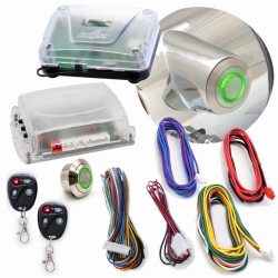 GM Column Insert Green LED Push Button Keyless Entry Remote Start Conversion Kit - Part Number: AUTHFS2501G
