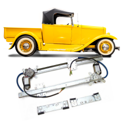 Flat Glass 12V Electric Power Window Conversion Kit for 1931 Model A Pickup 
 - Part Number: AUTA33B3C