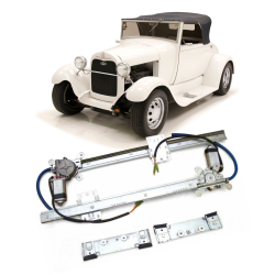 Flat Glass 12V Electric Power Window Conversion Kit for 1929 Model A Cabriolet
 - Part Number: AUTA33B12