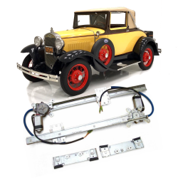 Flat Glass 12V Electric Power Window Conversion Kit for 1931 Model A Cabriolet
 - Part Number: AUTA33B3F