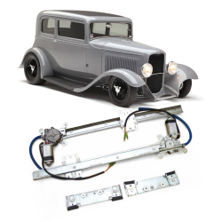 Flat Glass Power Window Conversion Kit for 1932 Model B Victoria - Slantback
 - Part Number: AUTA33B59