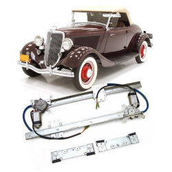 Flat Glass 12V Electric Power Window Conversion Kit for 1934 Model 40 Cabriolet
 - Part Number: AUTA33B7D