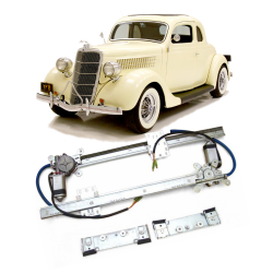 12V Power Window Kit for 1935 Ford Model 48 Coupe Club Standard Deluxe 3-window
 - Part Number: AUTA33B8C