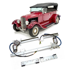 2 Door Flat Glass 12V Power Window Conversion Kit for 1928 Model A Phaeton
 - Part Number: AUTA33AED