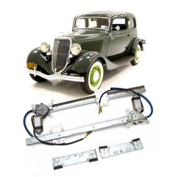 Flat Glass 12V Power Window Conversion Kit for 1934 Model 40 Victoria Slantback
 - Part Number: AUTA33B86