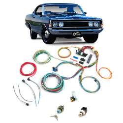 1966 - 1969 Ford Fairlane GT, GTA and Cobra Main Wire Harness System w/ Switches - Part Number: KICOEMWP29