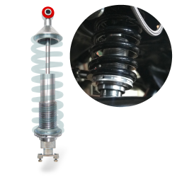 Performance Coilover Shock 223mm Length w/Loop to Stud Plate Fittings Nitrogen - Part Number: HEXSHX15223AD