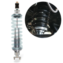 Performance Coilover Shock 223mm Length w/Stem to Stud Plate Fittings Nitrogen - Part Number: HEXSHX15223BD
