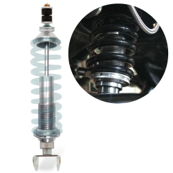 Performance Nitrogen Coilover Shock 375mm Length w/Stem to Yoke Plate Fittings - Part Number: HEXSHX15375BE