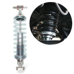Performance Coilover Gas Shock 375mm Length w/ Crossbar to Stud Plate Fittings - Part Number: HEXSHX15375CD