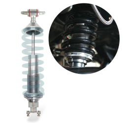 Performance Coilover Gas Shock 273mm Length w/ Crossbar to Stud Plate Fittings - Part Number: HEXSHX15273CD