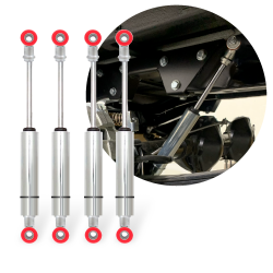 375 mm Nitrogen Gas Shocks (4) Performance Racing Kit with Loop to Loop Adapters - Part Number: HEXSHX80DAADAA