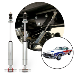 Nitrogen Gas Performance Racing Front Shocks for 1973-1975 Buick Regal Pair Car - Part Number: HEX9BDF14