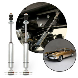 Nitrogen Gas Performance Racing Front Shocks for 1968-1977 Chevrolet Chevelle GM - Part Number: HEX9BDF18