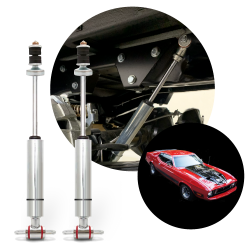 Performance Racing Front Shocks for 1971-1973 Ford Mustang and Cougar Nitro Gas - Part Number: HEX9BDF46