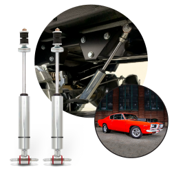 Performance Racing Front Nitro Gas Shocks for 1964-1969 Plymouth Barracuda Mopar - Part Number: HEX9BDF8E