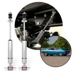 Performance Racing Front Nitro Gas Shocks for 1970-1974 Plymouth Barracuda Mopar - Part Number: HEX9BDF8F