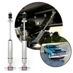 Performance Racing Front Gas Shocks for 1960-1976 Plymouth Duster Scamp Valiant - Part Number: HEX9BDF92