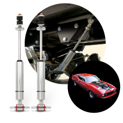 Performance Racing Nitrogen Gas Shocks for 1974-1978 Ford Mustang Rear Pair - Part Number: HEX9BDFBE