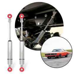 Performance Racing Nitrogen Gas Rear Shocks 1966-1972 Dodge Charger - Pair - Part Number: HEX9BE01C