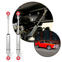 Performance Racing Nitrogen Gas Rear Shocks 1964-1969 Plymouth Barracuda -Pair - Part Number: HEX9BE021