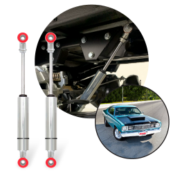 Performance Racing Nitro Gas Rear Shocks 1960-1976 Plymouth Duster Scamp Valiant - Part Number: HEX9BE025