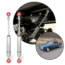 Performance Racing Gas Charged Rear Shocks 1960-1961 Dodge Dart Swinger Demon - Part Number: HEX9BE02C