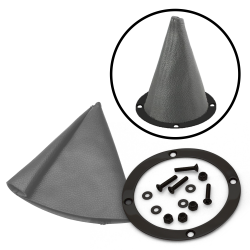 Vertical Shift or Emergency Brake Grey Boot and Black Ring - Part Number: ASCSB102GYTRBK