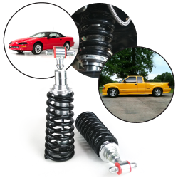 Bolt-On GM Coilover Conversion Kit 500lb Front Late A,F,G Body - S10,S15 No Weld - Part Number: HEXFCCGM35003