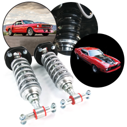 Bolt-On 1964-1972 Ford Mustang Complete 750lb Front Coilover Conversion Kit SBF - Part Number: HEXFCCFD50001